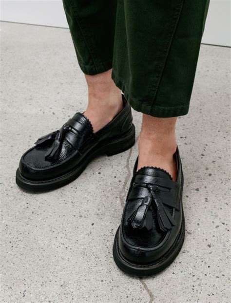 Rocco Crackled Patent Leather Loafer 